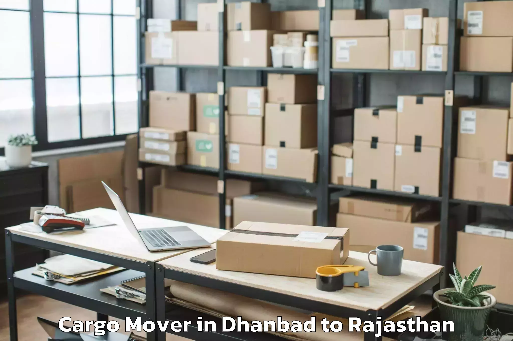 Hassle-Free Dhanbad to Bikaner Airport Bkb Cargo Mover